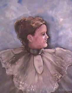 Oil portrait by Lisa Bell, Great Grandmother, Portrait from old family photos. 18x24"