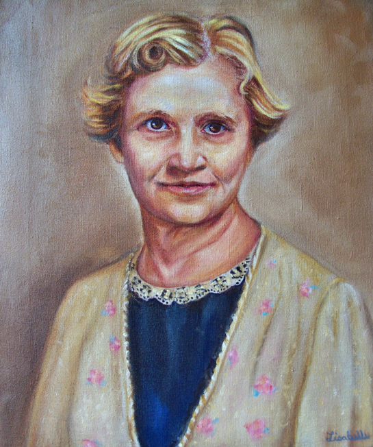 Irene Hess Oil Portrait by Lisabelle  March 19, 2010 