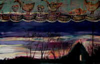 Landscape Paintings by Lisabelle ©2009 FARM LACE SUNSET 2004 oil on canvas. 24x36" prints available