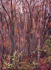 Landscape By Lisabelle 2009 THE WOODS acrylic on canvas 18x24" Original sold. Prints Available