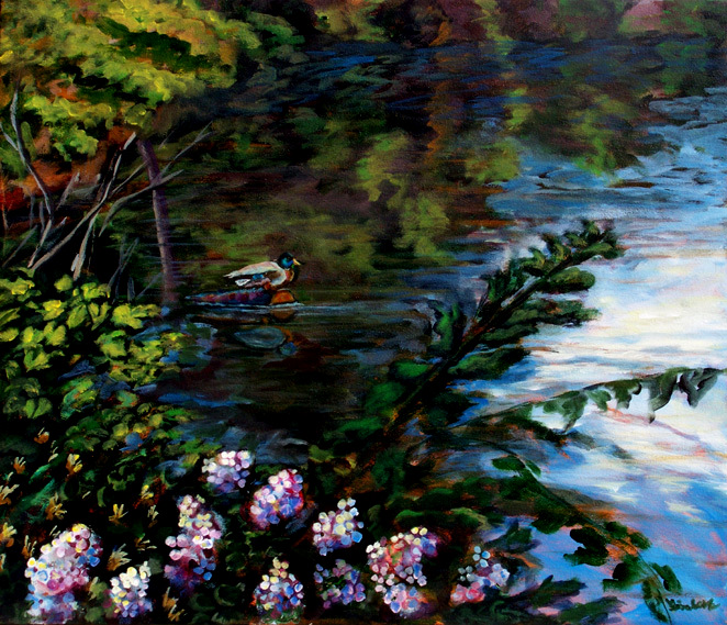 Acrylic Landscape Painting by Lisabelle MALLARD 1 yr. 5/2010 $500.  Pal Pal and Payment Plans, Signed Prints available.